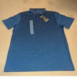 Nwt Members Mark Men's Blue Performance Polo Upf 50+ Sz Large